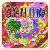 Sacramento Tropical Friends Onderzetter (Voorkant)