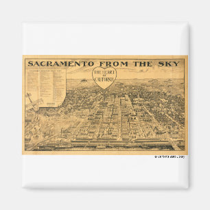 Sacramento uit de Sky, 1923 Magneet