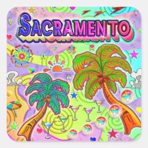 Sacramento Vacation Cible Sticker