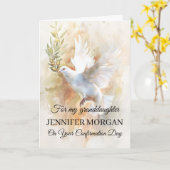Sacraments Bevestiging Duif Heilige Geest Zegening Kaart (Gele Bloem)