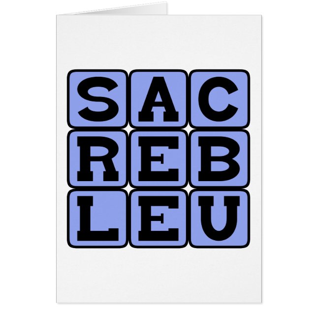 Sacré Bleu, argot français (Devant)