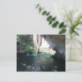 Sacré bleu Cenote, Ik Kil, Mexique #4 Carte postal (Debout devant)