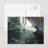 Sacré bleu Cenote, Ik Kil, Mexique #4 Carte postal (Devant / Derrière)