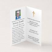 Sacré Coeur catholique Funérailles Carte Sainte (Intérieur)