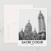 Sacré Coeur Church Paris Photo Carte postale (Devant / Derrière)