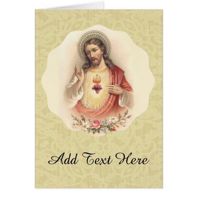 Sacré Coeur de Jésus avec swag floral (Devant)