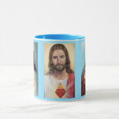 Sacré Coeur de Jésus Bleu Cadeau Café Mug (Centre)