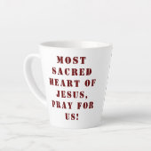 Sacré Coeur de Jésus Personnalisable Latte Mug (Angle gauche)