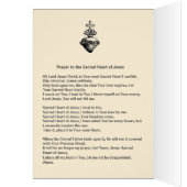 Sacré Coeur de Jésus Prière catholique Vintage (Intérieur (Gauche))