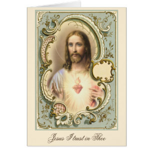 Sacré Coeur de Jésus Prière catholique Vintage