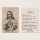 Sacré Coeur de Jésus Promesses Sainte Marguerite M (Devant & derrière)