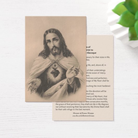 Sacré Coeur de Jésus Promesses Sainte Marguerite M (Bureau)