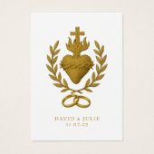 Sacré Coeur et Mariage Bands Keepsaké (Devant)