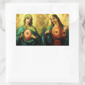 Sacré Coeur Jésus & Immaculé Coeur Marie Sticker (Sac)