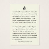 Sacré-Coeur Jésus Prière du Mémorial catholique (Dos)