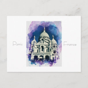 Sacré-Cœur Montmartre Parijs Frankrijk Ansichtkaar Briefkaart