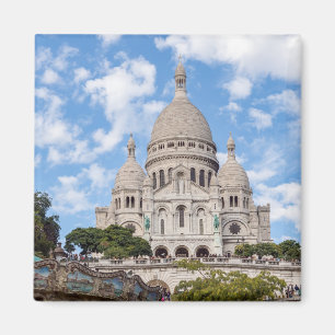 Sacre Coeur on Montmartre hill - Parijs, Frankrijk Magneet