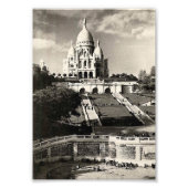 Sacré Coeur  zwart-wit Foto Afdruk (Voorkant)