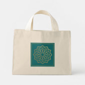 Sacré Géométrie Turquoise Sac Cabas Épicerie (Dos)