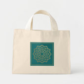 Sacré Géométrie Turquoise Sac Cabas Épicerie (Devant)