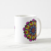 Sacred Bloom Mandala: Mandala Coffee Mug (Devant droit)