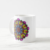Sacred Bloom Mandala: Mandala Coffee Mug (Devant gauche)