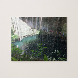 Sacred Blue Cenote, Ik Kil, Mexico Jigzaag Puzzle Legpuzzel