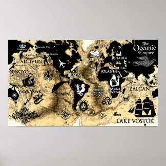 Sacred Breath reeks Wereldkaart Poster
