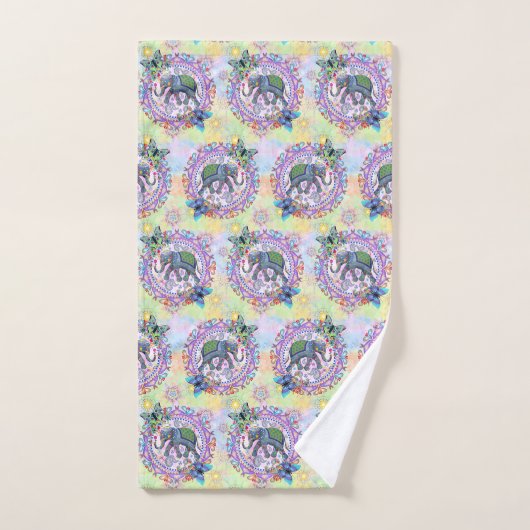 Sacred Elephant Pattern Bad Handdoek (Handdoek)
