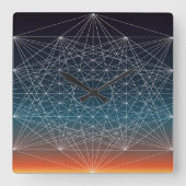 Sacred G Sunset Vierkante Klok (Voorkant)