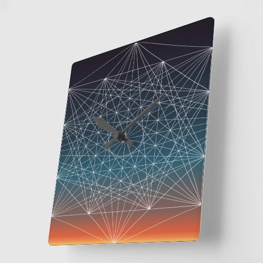 Sacred G Sunset Vierkante Klok (Hoek)