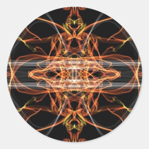 Sacred_Geo_Fractal_5 Ronde Sticker
