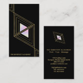 *~* Sacred Geometry Alchemy Gold Boho Triangles Visitekaartje (Voorkant / Achterkant)