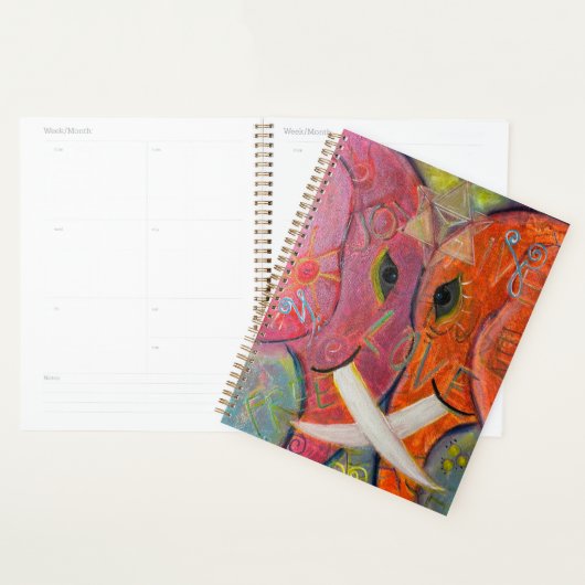 Sacred Geometry Elephant Original ART Planner (Display)