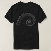 Sacred Geometry Fibonacci Sequence Nautilus Shell T-shirt (Design voorkant)