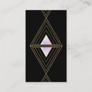 *~* Sacred Geometry Gold Geometric 4 Triangles Visitekaartje