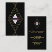 *~* Sacred Geometry Gold Geometric 4 Triangles Visitekaartje (Voorkant / Achterkant)