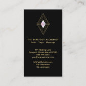 *~* Sacred Geometry Gold Geometric 4 Triangles Visitekaartje (Achterkant)