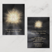 *~* Sacred Geometry - Light Rays Golden Totem Visitekaartje (Voorkant / Achterkant)
