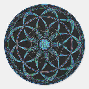 Sacred Geometry Mandala - Bliss Ronde Sticker
