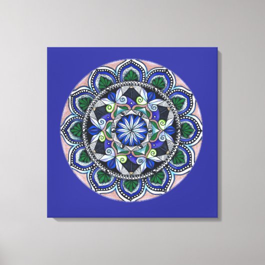 Sacred Geometry Mandala Canvas Afdruk (Voorkant)
