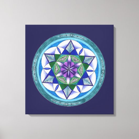 Sacred Geometry Mandala Canvas Afdruk (Voorkant)
