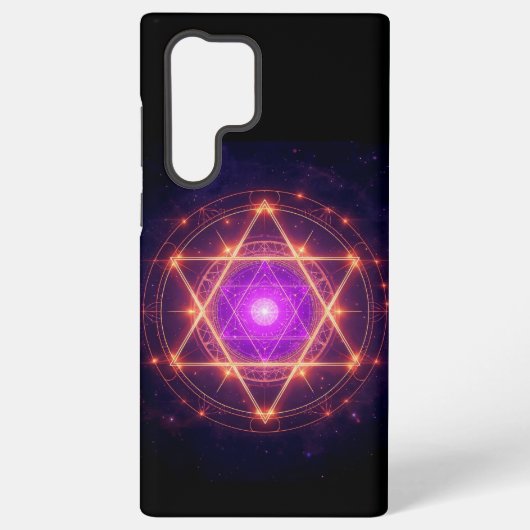 Sacred Geometry Mandala – Light Within the Cosmos Samsung Galaxy Hoesje (Achterkant)