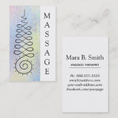 *~* Sacred Geometry Massage Nirvana Pastel Visitekaartje (Voorkant / Achterkant)