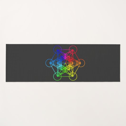 Sacred Geometry Metatron Cube Yogamat (Voorkant (horizontaal))