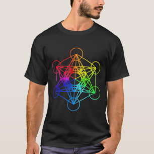 Sacred Geometry Metatrons Cube Zen Yoga T-shirt