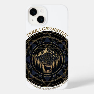 Sacred Geometry Nature Fusion • Mountains & Forest Case-Mate iPhone 14 Hoesje