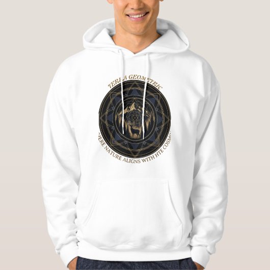 Sacred Geometry Nature Fusion • Mountains & Forest Hoodie (Voorkant)