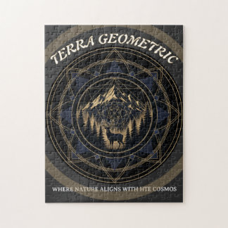 Sacred Geometry Nature Fusion • Mountains & Forest Legpuzzel