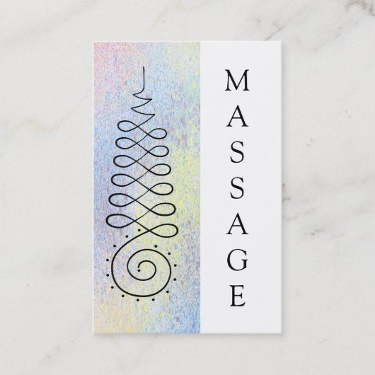 *~* Sacred Geometry Pastel Massage Nirvana Visitekaartje (Voorkant)